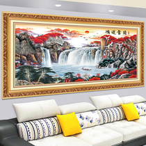  Simulation fake frame painting living room Hongyun Dangdang hanging cloth Sofa background cloth Wall decoration painting tapestry landscape painting mural