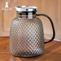 Cold kettle glass high temperature resistant household large-capacity scented tea fruit cold brew teapot summer cold kettle water cup set