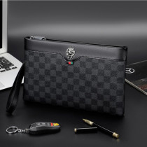 Chuong Kaiye Mens Hands With Bag Genuine Leather Handbag Men Business Casual Large Capacity Envelope Bag Hand Wallet