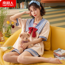 Antarctic princess pajamas womens summer short-sleeved shorts pure cotton summer fairy student homewear 2021 new