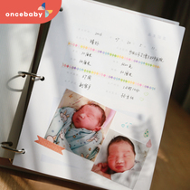 Baby growth commemorative album Album Pregnancy diary DIY Baby record book Newborn gift Fetal hair souvenir