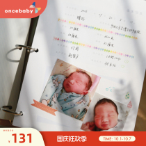 Baby growth commemorative album album pregnancy diary diy baby record book newborn gift lanugo souvenir