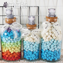 Make a wish lucky star bottle heart drifting jar origami strip finished diy handmade birthday gift stacked small pentagon 520