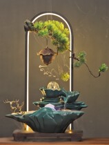 Creative fortune making money flowing water ornaments home living room desktop fountain landscape decoration office opening gift