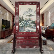Su Embroidery screen Chinese partition screen finished living room large pure hand embroidery living room porch flower and bird double-sided embroidery