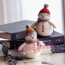 Super cute little snowman needle wool knitting doll illustration pure text tutorial Chinese version explanation