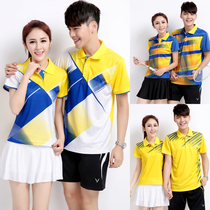 Summer New badminton suit men and women quick-drying short-sleeved tops competition sportswear table tennis volleyball short skirt