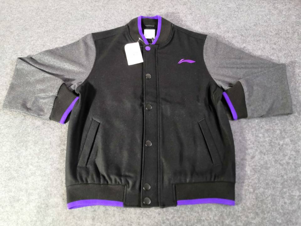 Li Ning sponsored CBA sponsored wool jacket wool fabric player version fabric large size clothing jacket