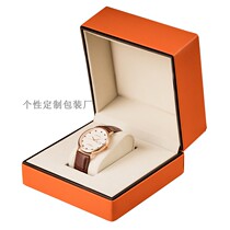 Custom business woman watch birthday gift box pu leather hand string bracelet storage box Jewelry watch box single