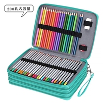 200 hole pencil bag color lead storage box leather painting sketch pen curtain large capacity art sketching kit