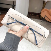 Xiaohongshu polygonal metal myopia glasses frame female degree Korean version of tide makeup eye frame Xingyu 17916