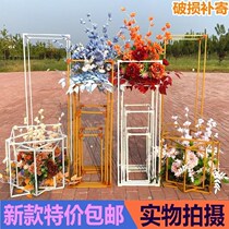 Flower arrangement decoration frame Church table Lyndhurst bracket Mei Chen metal frame Wedding column row of flowers Wedding road guide props