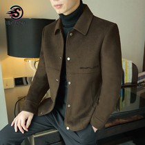 Cashmere Jacket Jacket Jacket Mens Casual Korean Lapel 2021 Autumn Winter New Double-sided Wool Woolen Coat Short