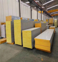 Rock wool color steel plate sandwich panel partition wall ceiling partition dust-free clean workshop package interior wall installation