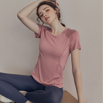 Yoga clothes womens summer thin short-sleeved professional sports suit T-shirt thin running breathable quick-drying fitness top