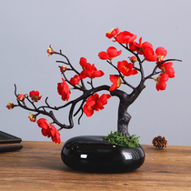 Chinese emulated plum blossom plum blossoms plum fake flower dry flower desktop furnishing home living room Xuan guan decorative floral flower art pendulum piece