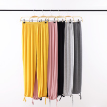 Dance pants female adult modal leg pants nine-leg pants loose bloomers elastic waist drape pants