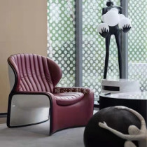 Netred light luxury leather grade creative lotus chair exhibition hall villa reclined chair