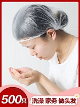 Disposable shower cap female waterproof Bath home padded transparent hair shower cap