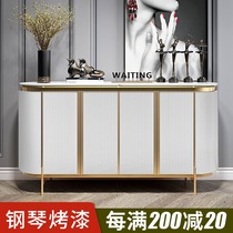 Entrance cabinet Light luxury wind into the home foyer decorative partition Simple modern marble dining side cabinet Living room wall shoe cabinet