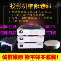 Polar Rice Projector Instrument Maintenance Z4XZ6XZ5H1 Nut G7J7J6X3G3C6V9 Yellow Red Blue Screen Snowflake White Dot