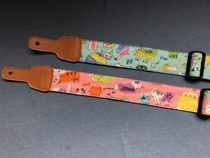 Hand-painted cat guitar strap folk guitar strap GUITAR STRAP