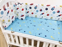 Baby bed perimeter cotton gauze anti-collision bed back can be customized
