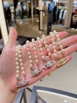 Spot Vivienne West Too rear pearl Saturn Necklace Nana the same female lock bones chain birthday present