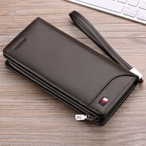 2021 new card Bag Mens wallet long leather wallet wallet zipper head leather business handbag