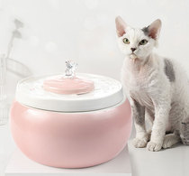 Cat water dispenser constant temperature heating ceramic automatic circulation pet water dispenser dog drinking water artifact does not wet mouth