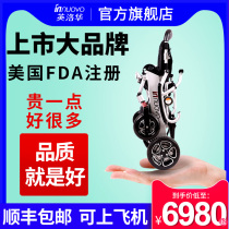 Inluohua electric wheelchairs smart on the plane fully automatic disabled elderly walking folding ultra-light lithium battery