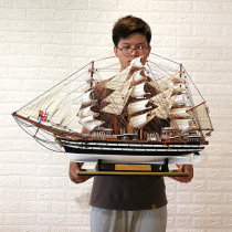 Snnei simulation solid wood sailboat model ornaments smooth sailing decoration craft boat housewarming opening gifts
