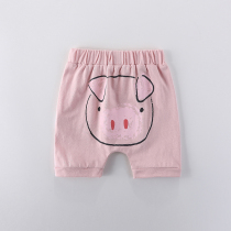 Baby Pure Cotton Shorts Summer Style Cartoon Newborn Pants Thin men and women Summer casual Big PP pants 1-2 0 old