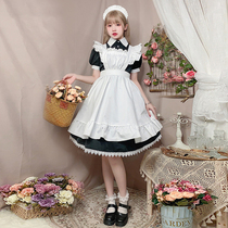 Japanese short-sleeved maid costume cosplay cute maid costume Big brother Lolita uniform daily dress plus size