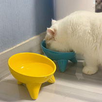 Cat bowls ceramic dog bowls anti-overturning cat food basin protection cervical spine pet bowls drinking water bowls cats food bowls pet supplies