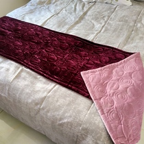 Foreign trade Original Single purple gold velvet cotton bed flag bed tail towel feel delicate soft 50X230CM