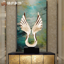 Dapeng spreading his wings Abstract sculpture decoration Art opening gift water flow Office TV wine cabinet decoration decoration