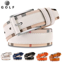 Golf Belt Mens Leather Women Sports Joker Plaid Casual Belt Mens Fashion Belt Casual Pants Belt