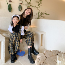 Pro-sub-clothing online Red Mother Fried Street 2022 New Tide Spring Ocean Gas Trendy Plaid Back Belt Pants Casual Long Pants