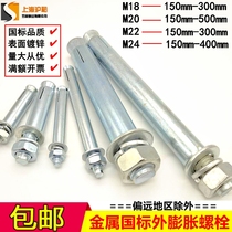 National standard metal expansion screw Galvanized iron large head expansion bolt M18M20M22M24*150-500mm