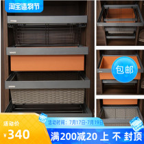 Wardrobe basket clothing blue cloakroom storage frame Drawer damping cushioning rattan basket Wardrobe household storage basket