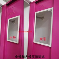 Iron sheet steel more wardrobe large small and medium beige white border staff cabinet with mirror more wardrobe built-in photo-face mirror