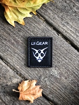 Lii Gear Black and White Logo velcro morale chapter