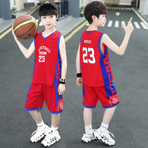 Boy Jersey Suit Summer 2022 New CUHK Child Summer Clothing Children Basketball Clothes Sports Short Sleeve Speed Dry Clothes