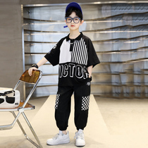 Boys summer clothing suit 2022 new children Summer Two sets Boy short sleeves Cool CUHK Scout chic chic