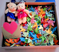 Handmade origami 520 1314 paper crane finished love gift box Tanabata Valentine's Day birthday creative gift