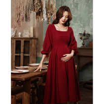 Big Code Conspicuine Pregnant Woman Toast Woman 2022 New Fat Mm Bride Betrothed Wedding Pregnancy Belly Dress dress with dress