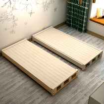 Solid wood bed frame Simple modern economy folding bed bed frame 1 8 meters double bed frame Tatami low bed can be customized