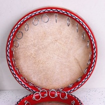  Xinjiang national musical instrument Uighur solid wood high-end cowhide tambourine 40 cm standard Xinjiang tambourine
