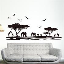 safari animal wall stickers for kids rooms elephant giraffe
